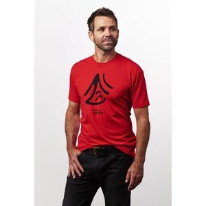 Wave After Designer Tee Shirt by AbstractBasics • Red • XL • Cotton
